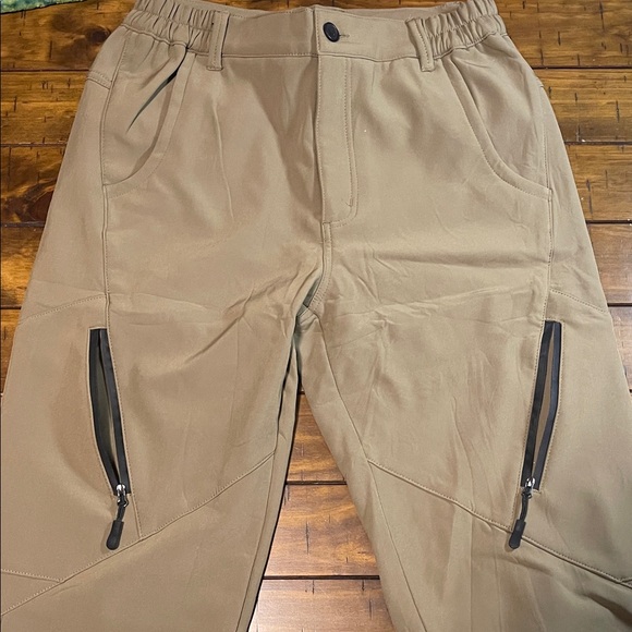 Men's Snow Pants Insulated Soft Velour Lined Cargo With Zippers Stretch Waist 29 - Picture 11 of 12